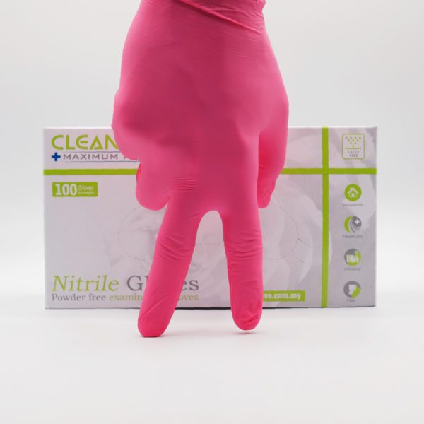 Cleanguard Nitrile Glove - Pink