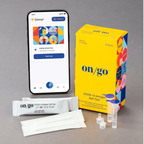 OnGo Rapid Antigen Test Back Tech Enabled